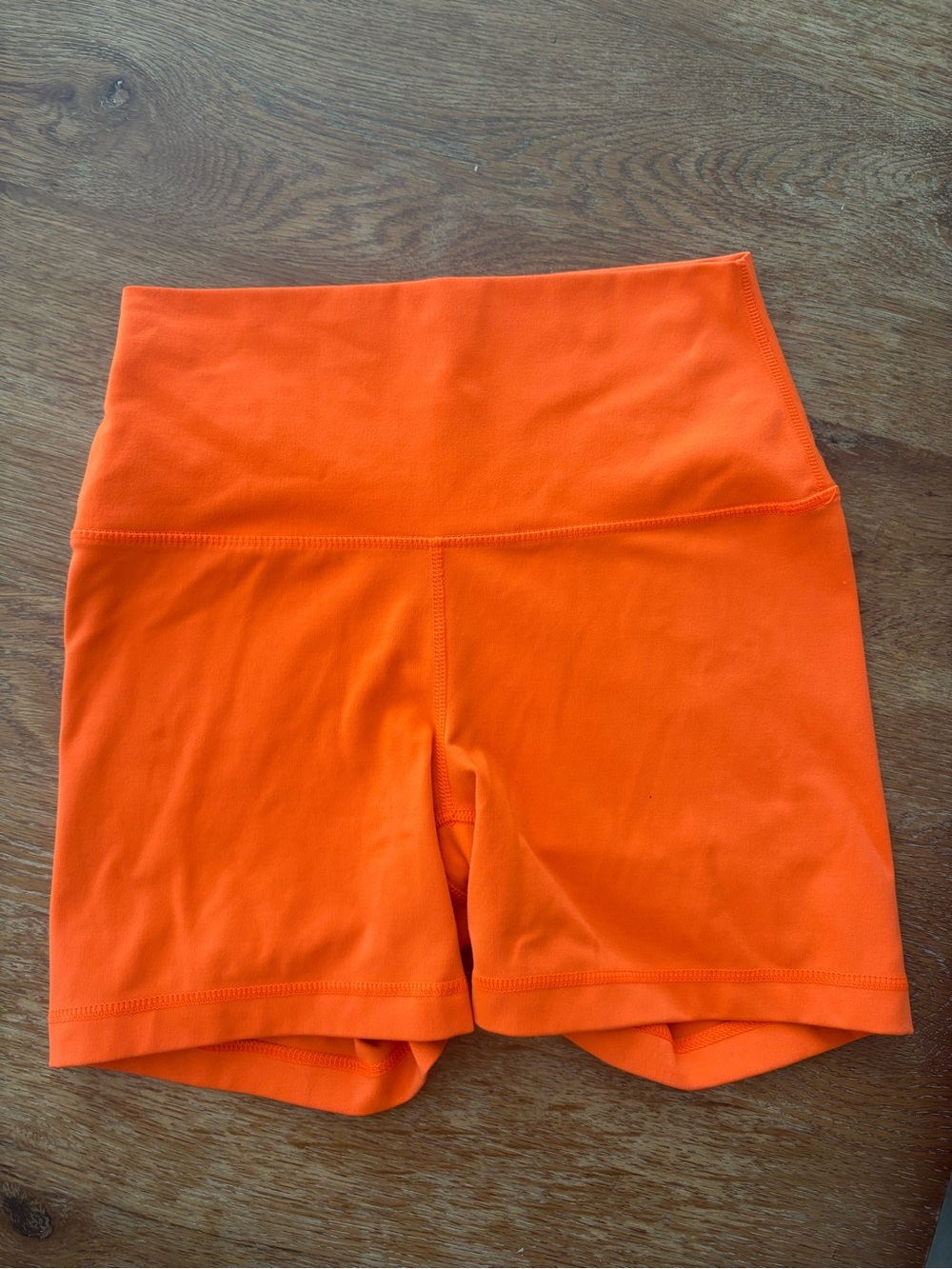 Yogalicious Bright Orange High-Waist Bike Shorts
